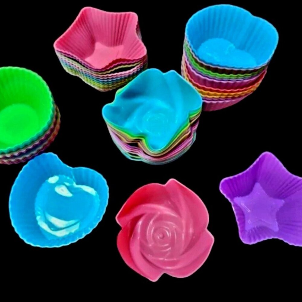 48 silicone cupcakes cups